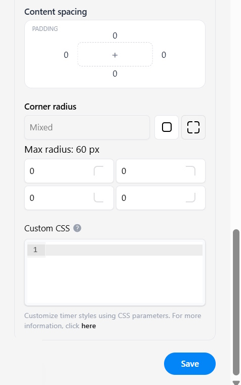 Appearance - other settings