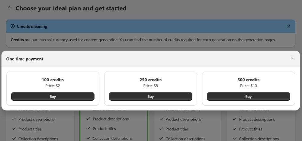 top up credits