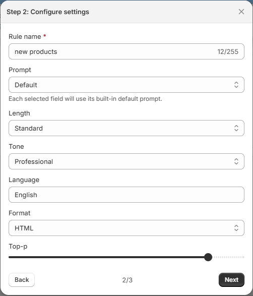 Configure Settings