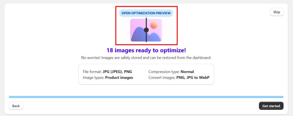 Complete onboarding and preview result