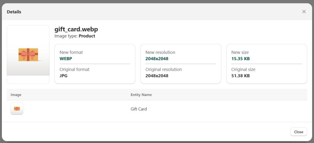 View optimization details