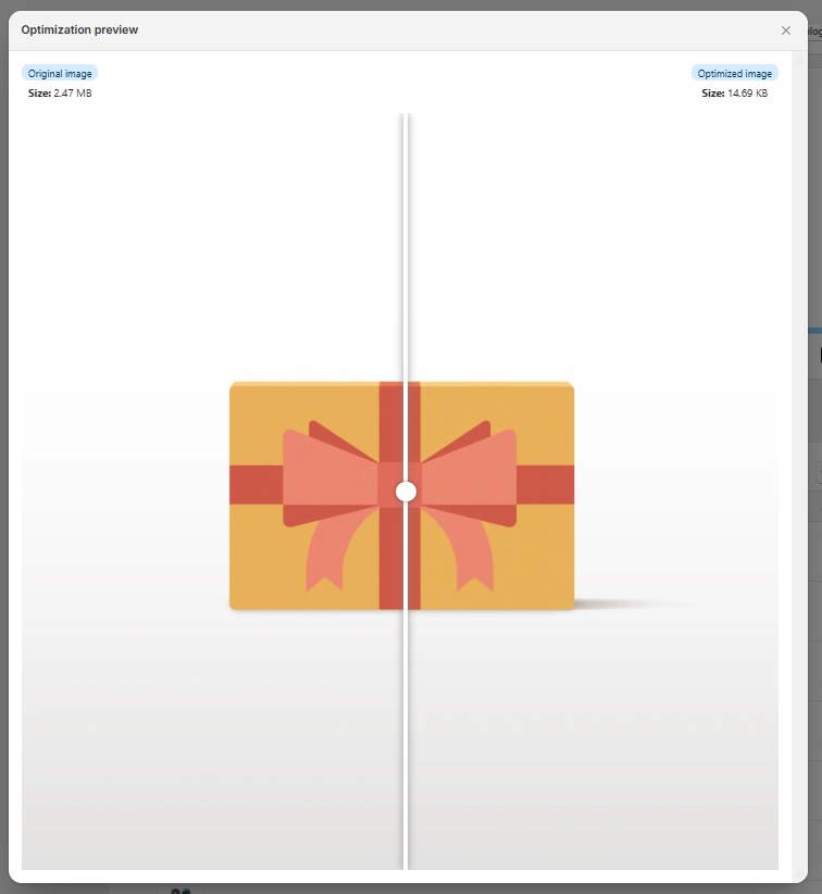 Preview image expected result before optimization