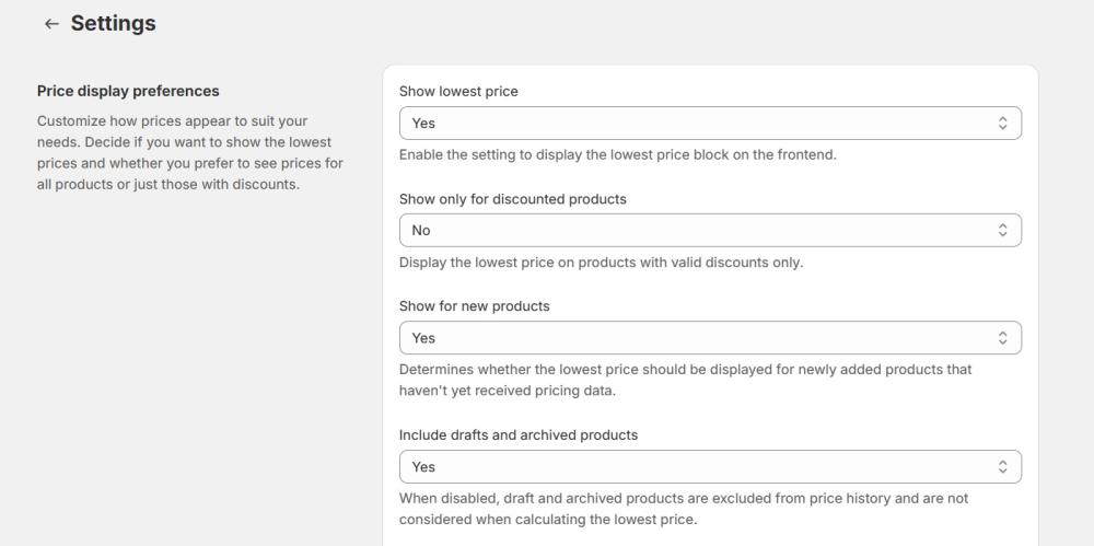 settings Omnibus Insight