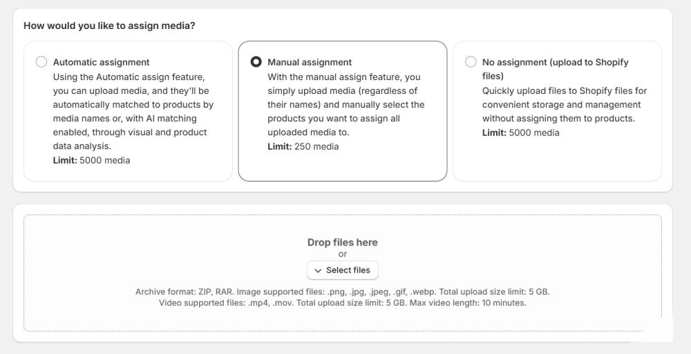Manual assign
