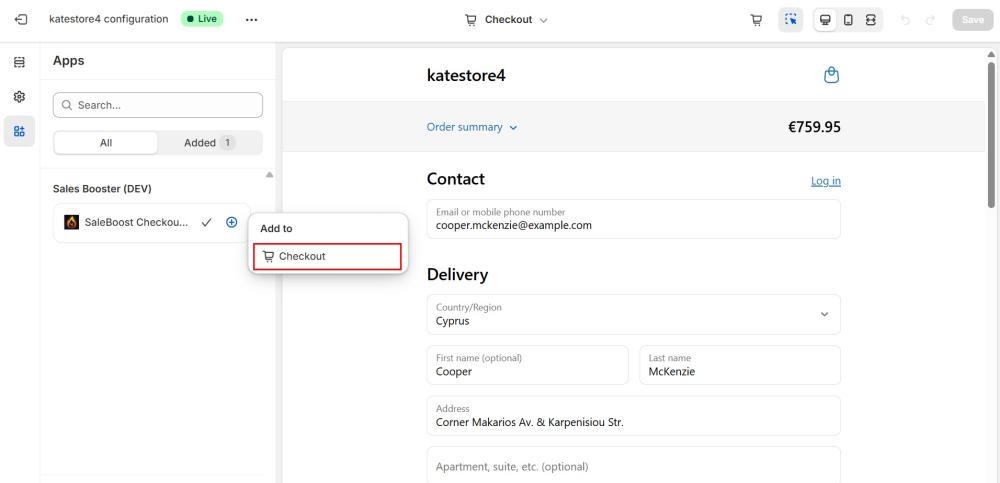 Activate Checkout Messages in theme