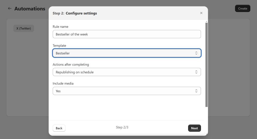 Automation configuration