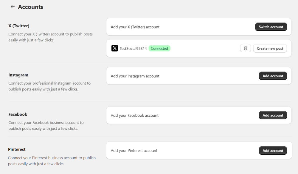 Connect AutoPost to your platforms