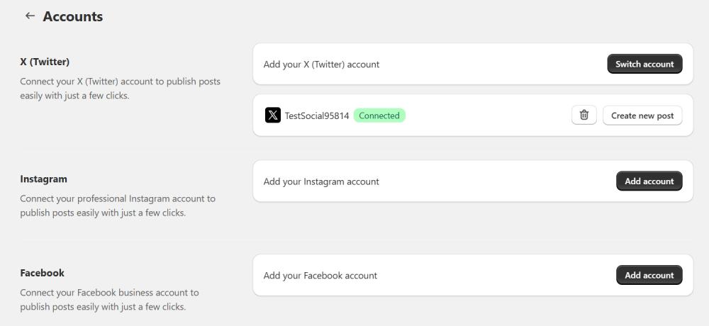 Connect AutoPost to your platforms