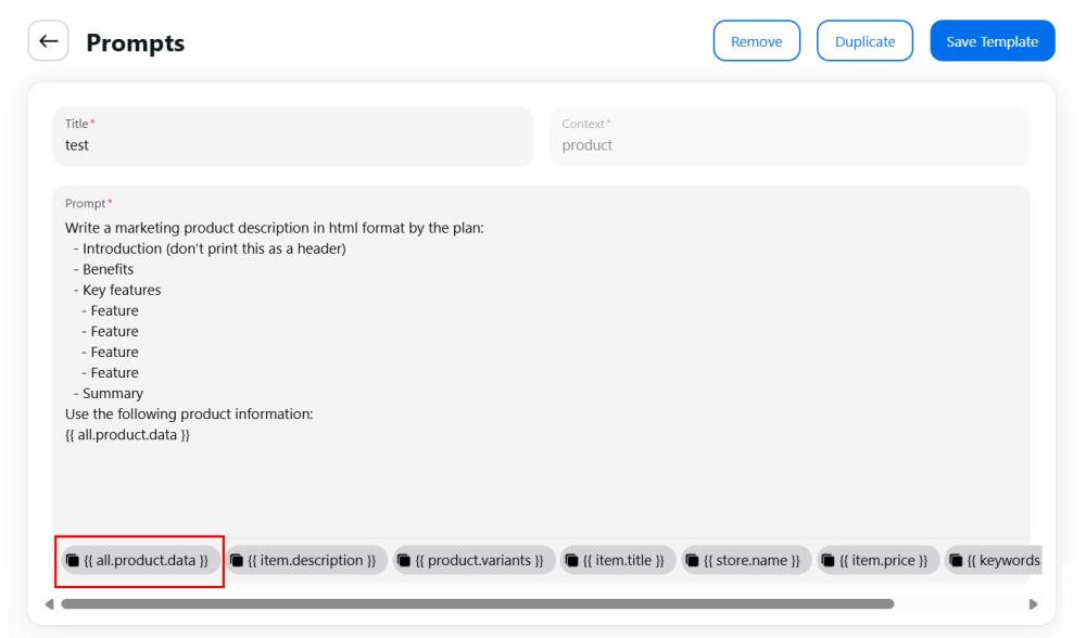 Create prompt templates